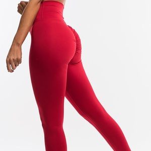 Echt Force Scrunch Leggings - Crimson